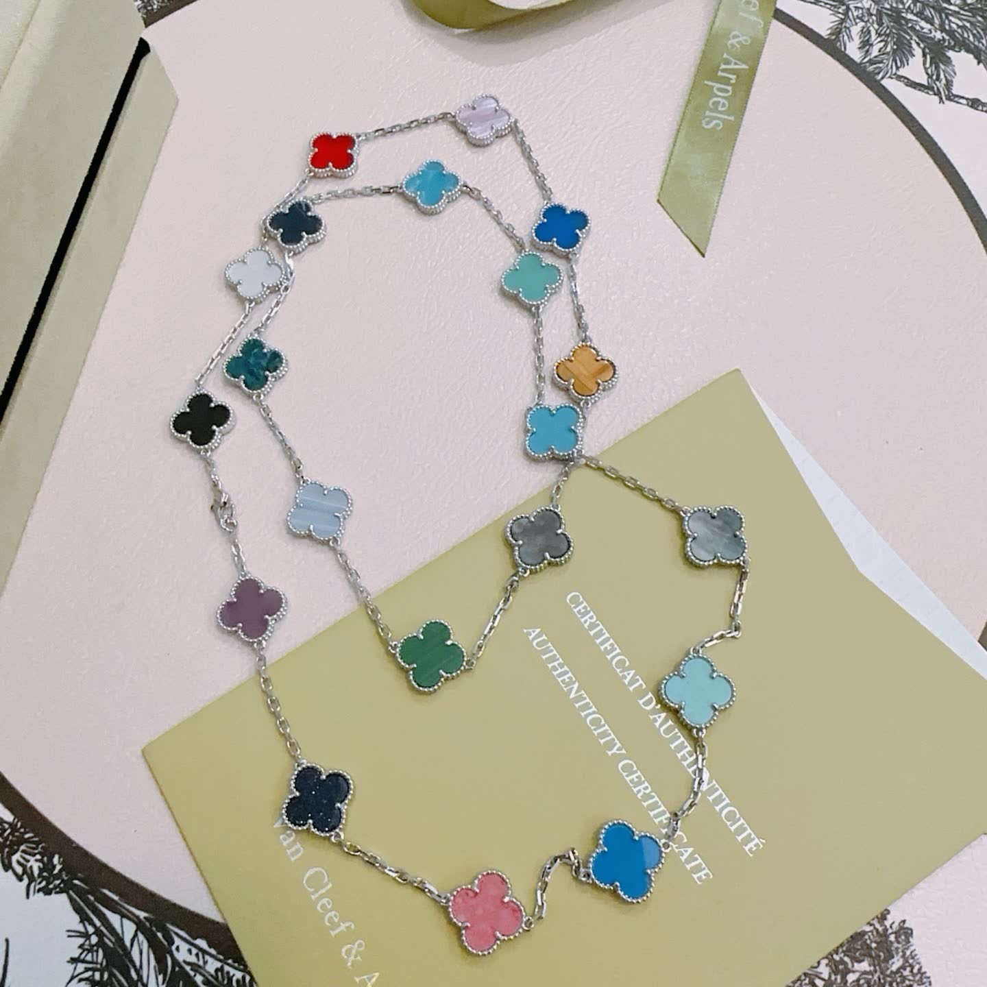 Van Cleef & Arpels Multicolor Alhambra Necklace
